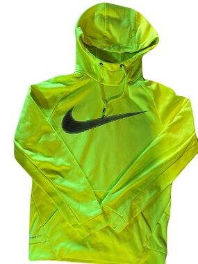 Nike Neon Yellow Dri-FIT Hoodie with Black Swoosh